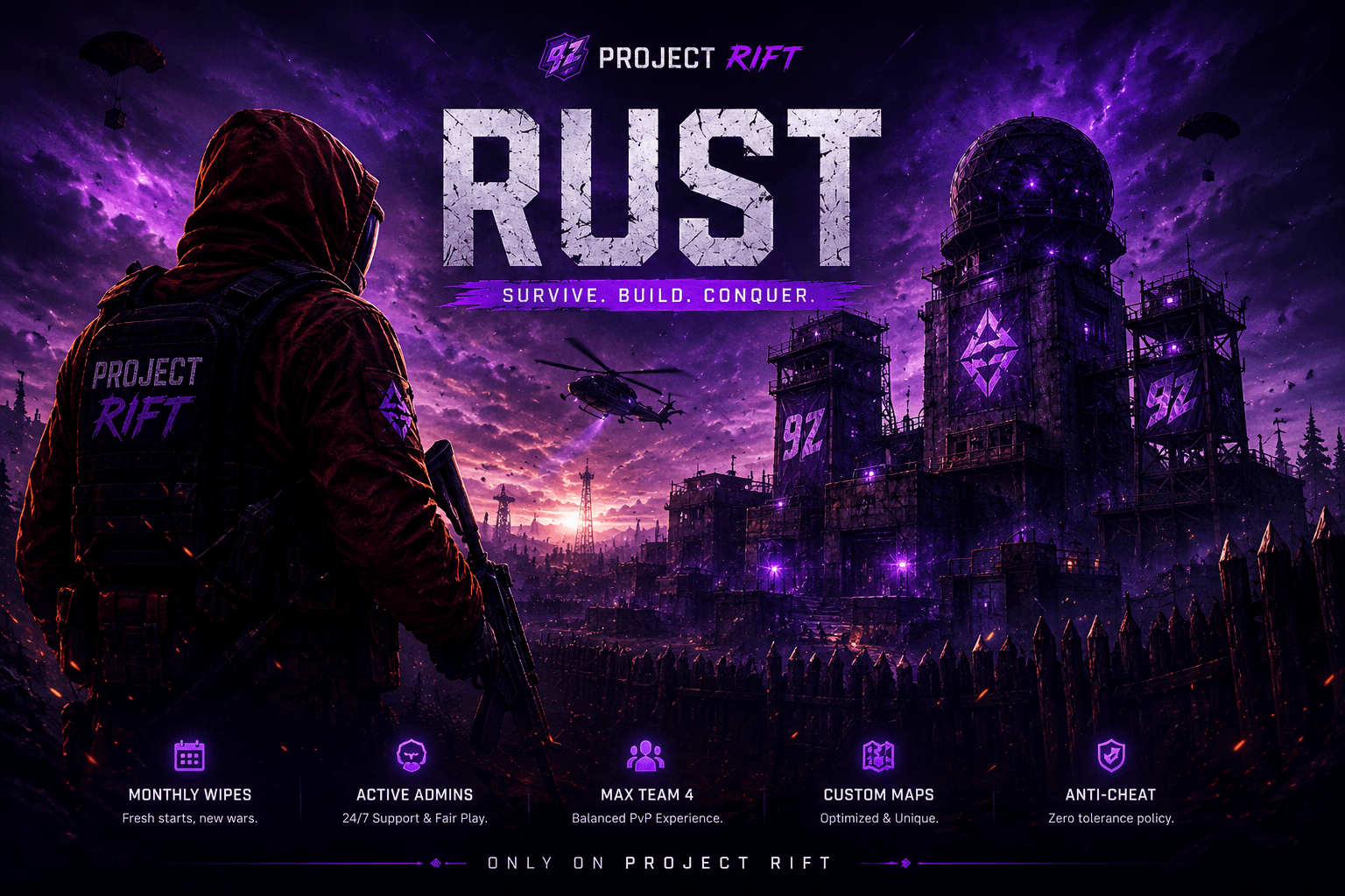 Project Rift — Rust. Survive. Build. Conquer.